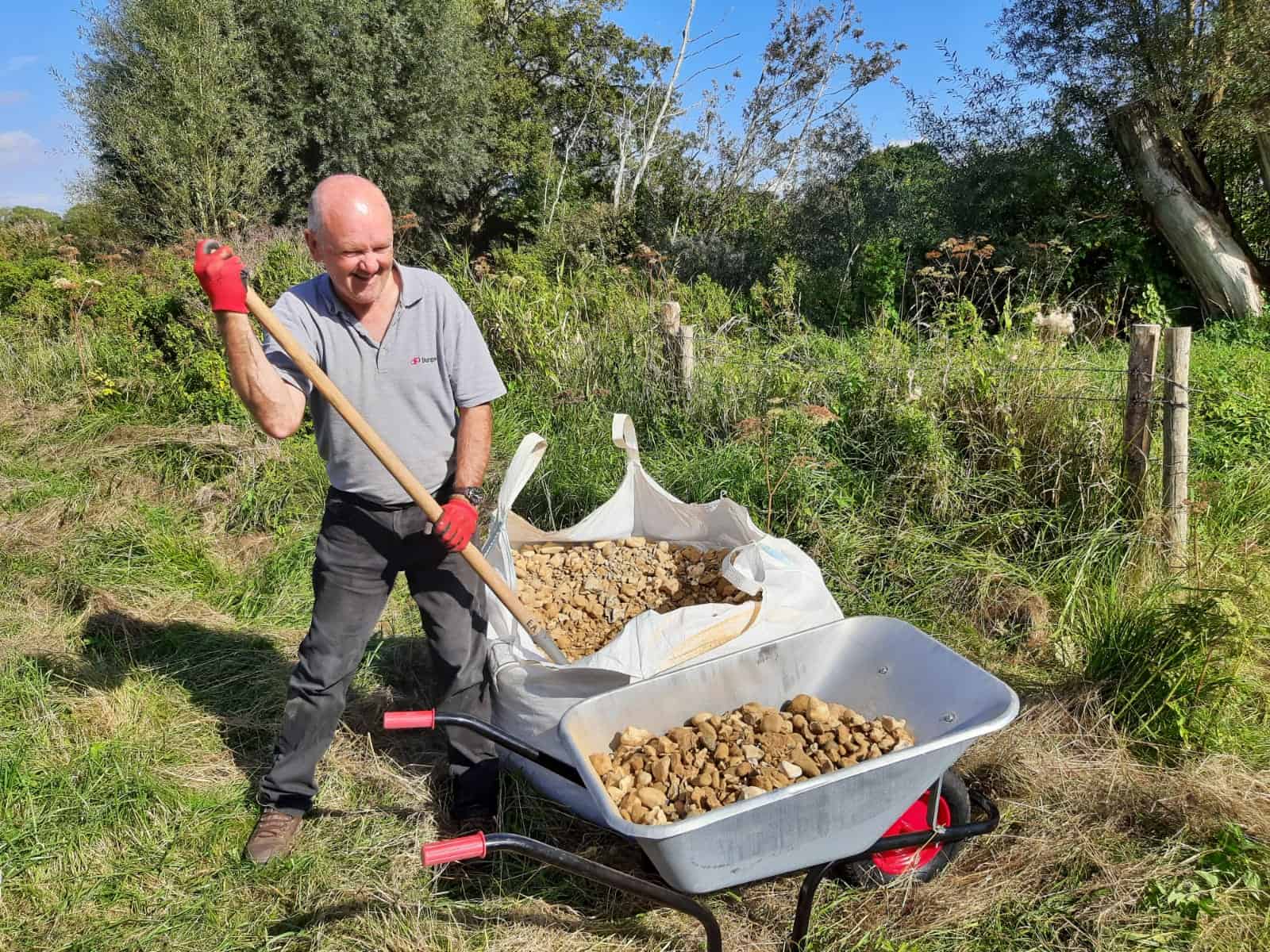 Gravel seeding on the River Blackwater, Aldershot – day 4