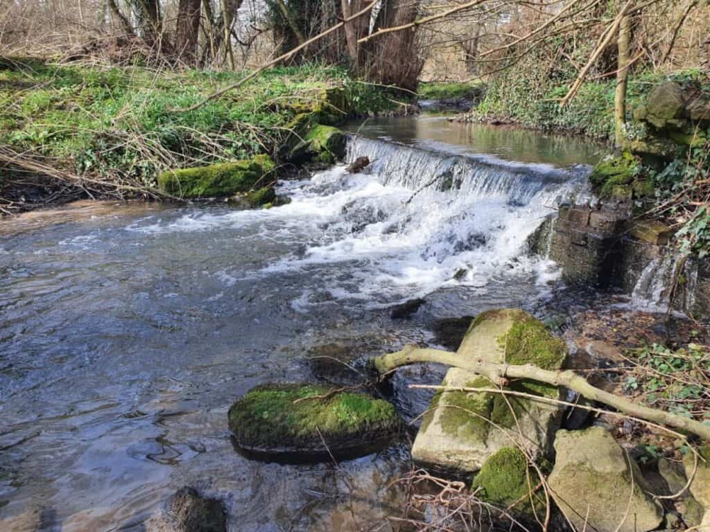Lower weir Brasted before removal