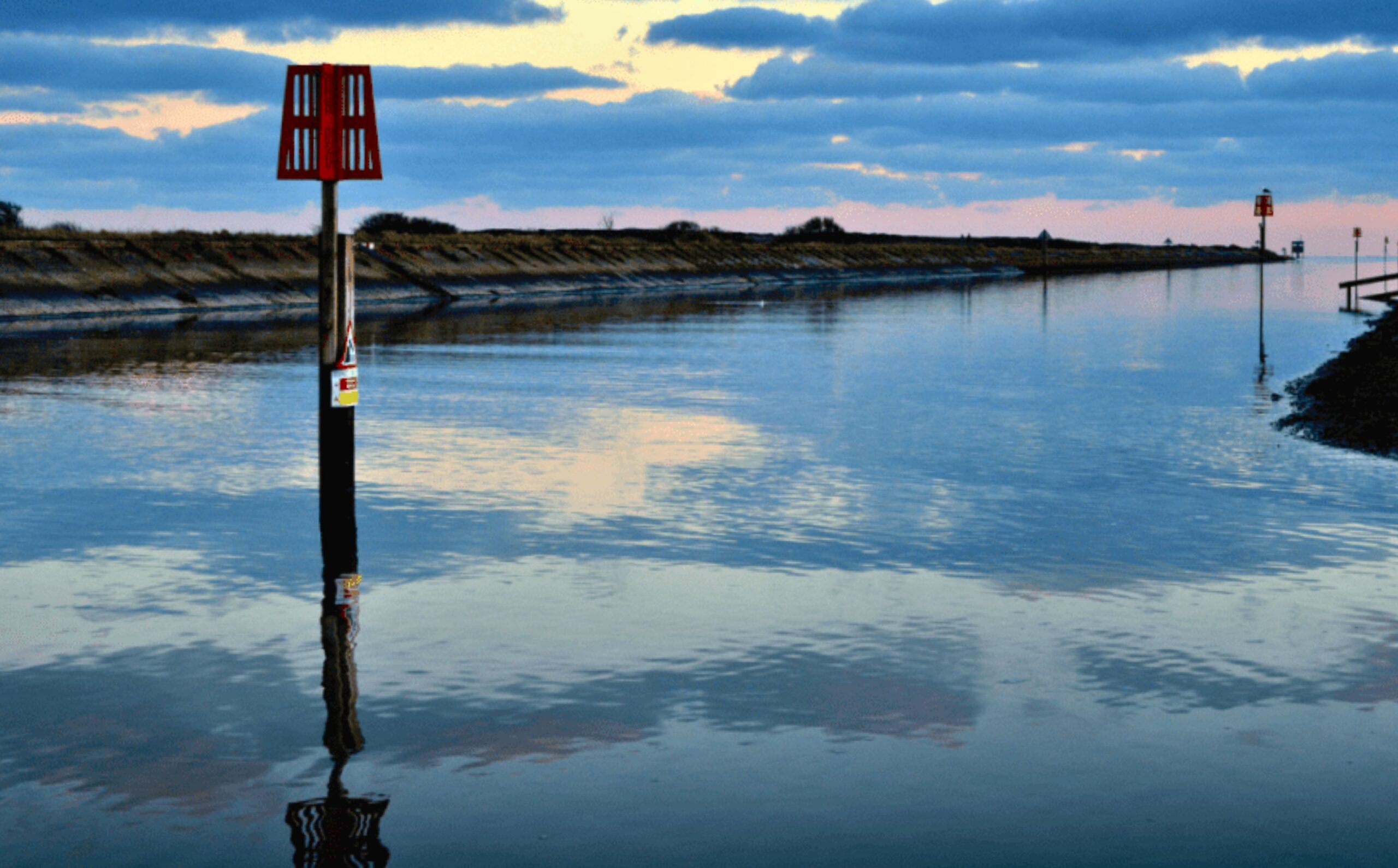 A view of the River Rother at sunrise.